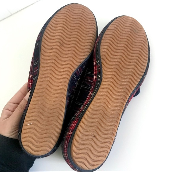 Vintage 1970’s plaid dark academia preppy sneakers lace up flats shoes - Picture 10 of 11